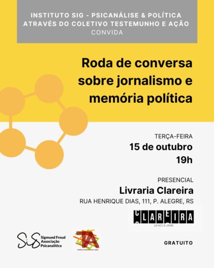 Roda de conversa sobre jornalismo e memória política